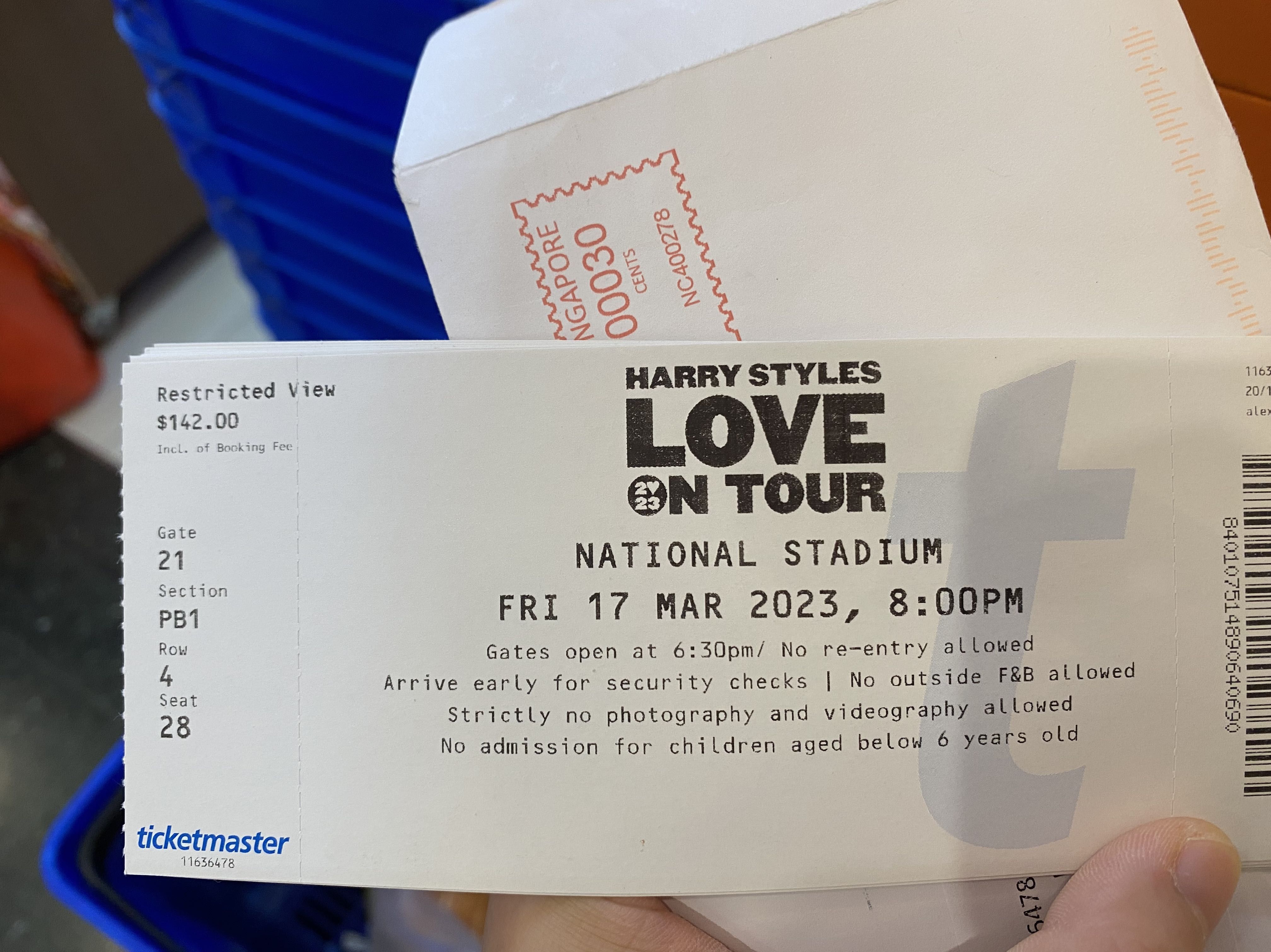 Sell 1*Harry Styles concert Cat9 physical ticket, Tickets & Vouchers