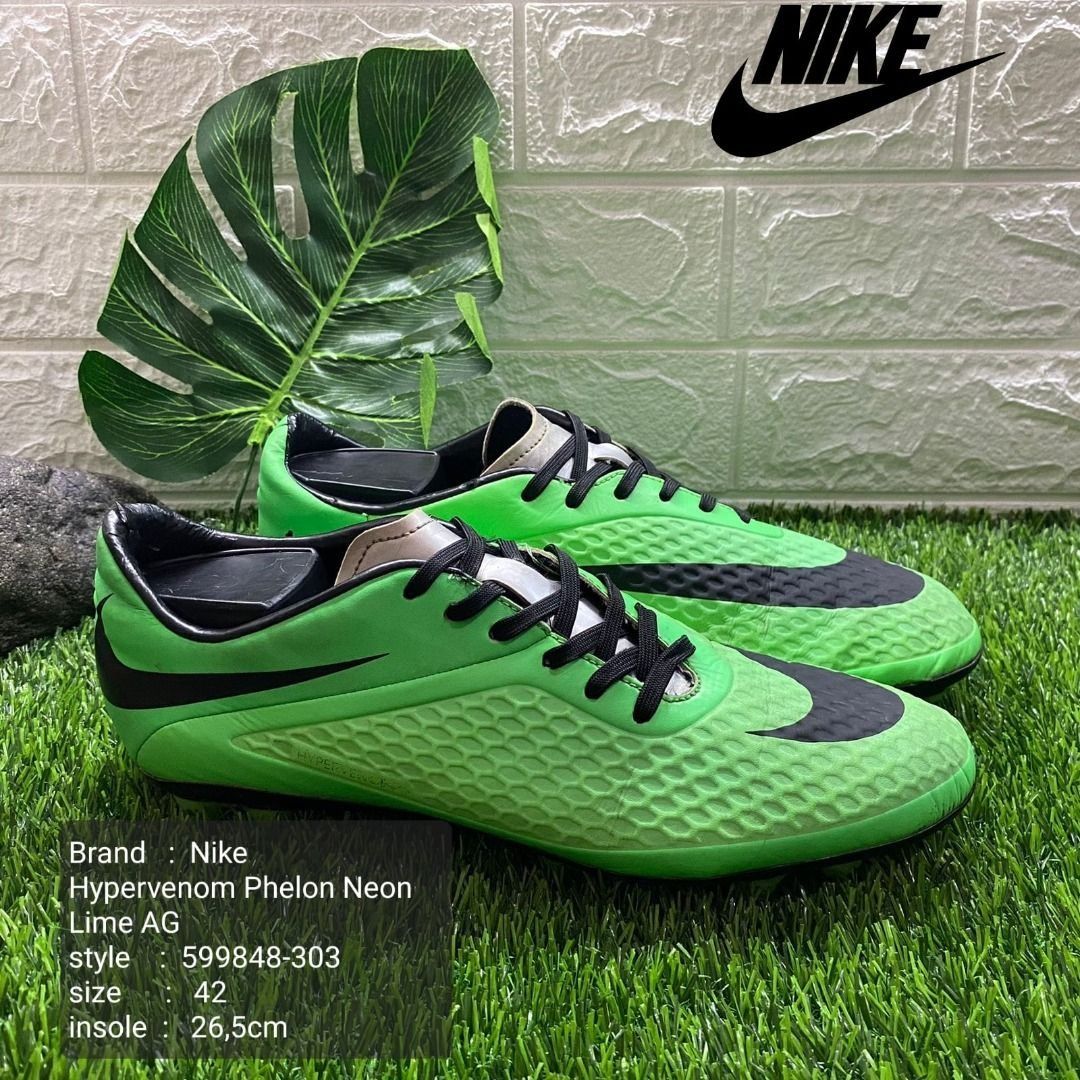 Sepatu Bola Nike Hypervenom 599848 303 Phelon Neon Lime AG size 42