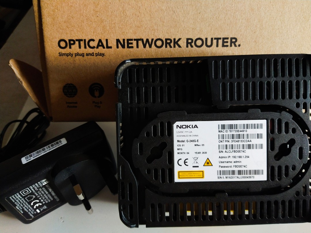 Singtel Optical Network Router, TV & Home Appliances, TV ...