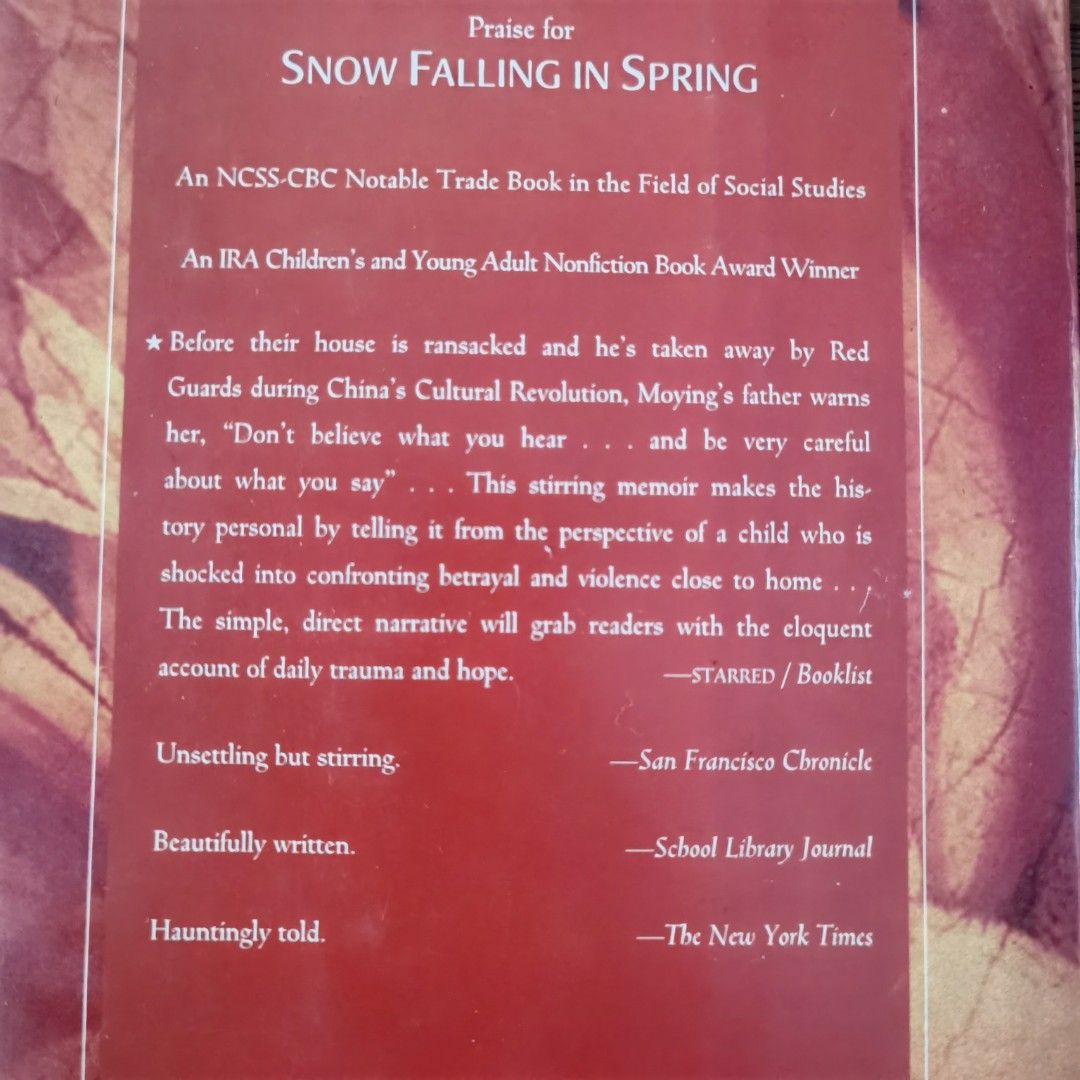 Snow Falling in Spring of Age in China During the Cultural