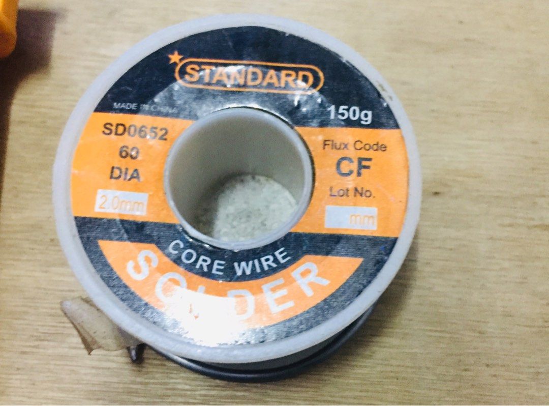 Soldering iron (USED) (Category: Construction Tools & Equipment) located in Alfonso. Submitted by mrasterisk (Listing ID 1214622739, Image 3). Description: Soldering iron (2ndhand) Good condition! Brand:Bestguard 220/240V-40W Solder-led 2mm Issue wala po Tip yung soldering-iron at may konti bawas na yung soldering-led nya.Pero good condition parin..