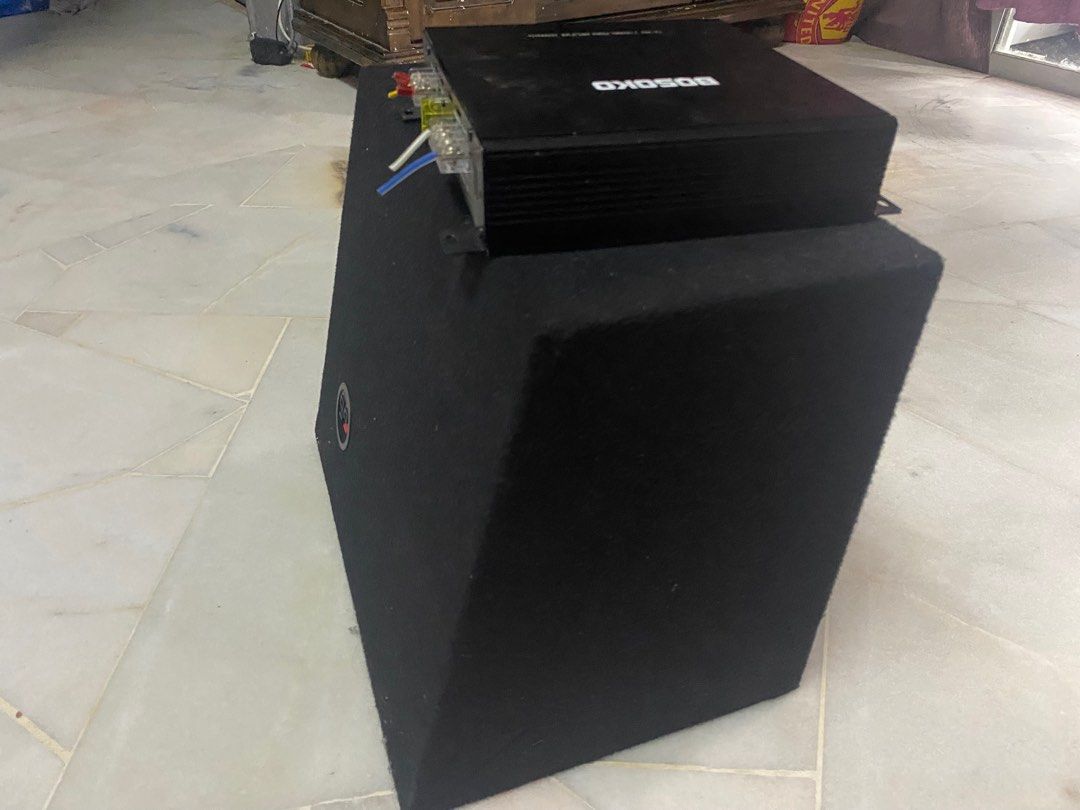 subwoofer and amp, Audio, Soundbars, Speakers & Amplifiers on Carousell