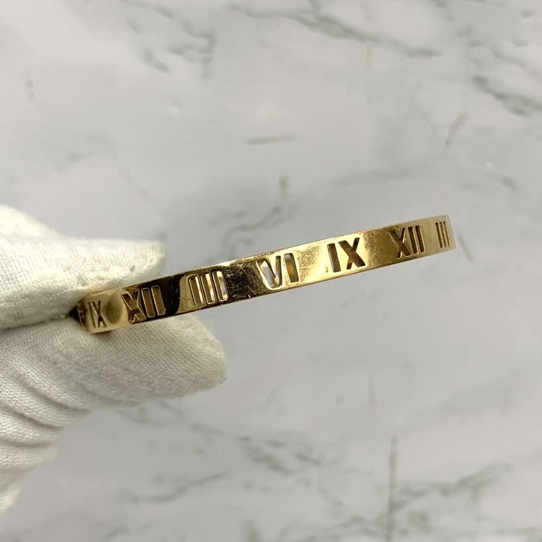 TIFFANY CO. PIERCED ATLAS HALF DIAMOND PG 29.45G BRACELET