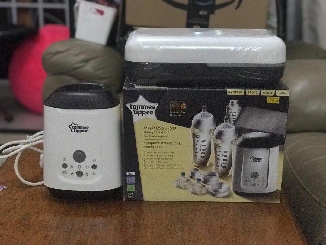 tommee tippee bottle warmer breast milk storage and pouches set