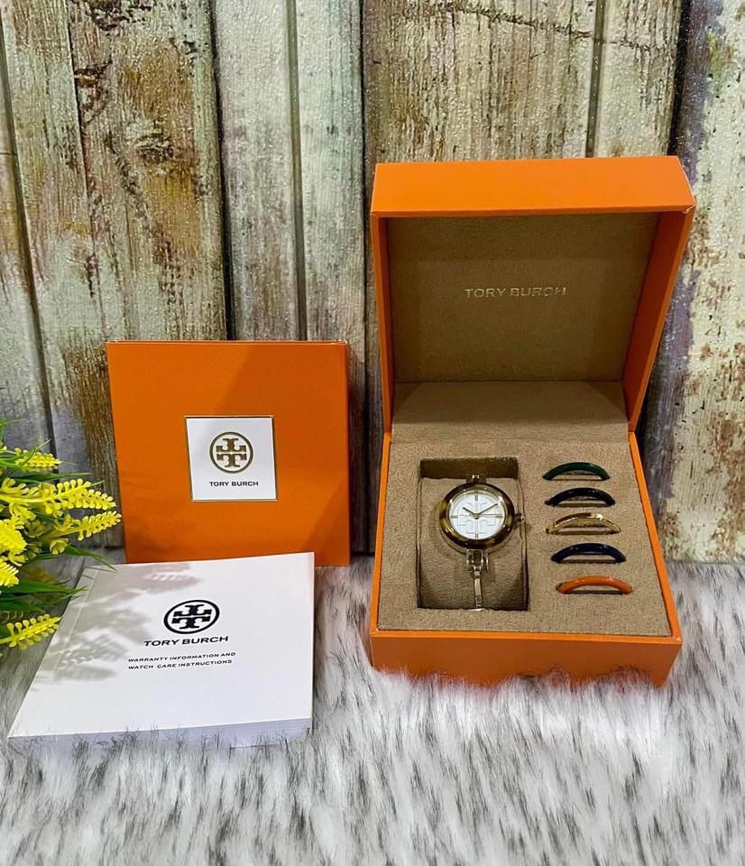 Tory Burch TBW2100 Gigi Bangle GoldTone Stainless Steel Watch on Carousell