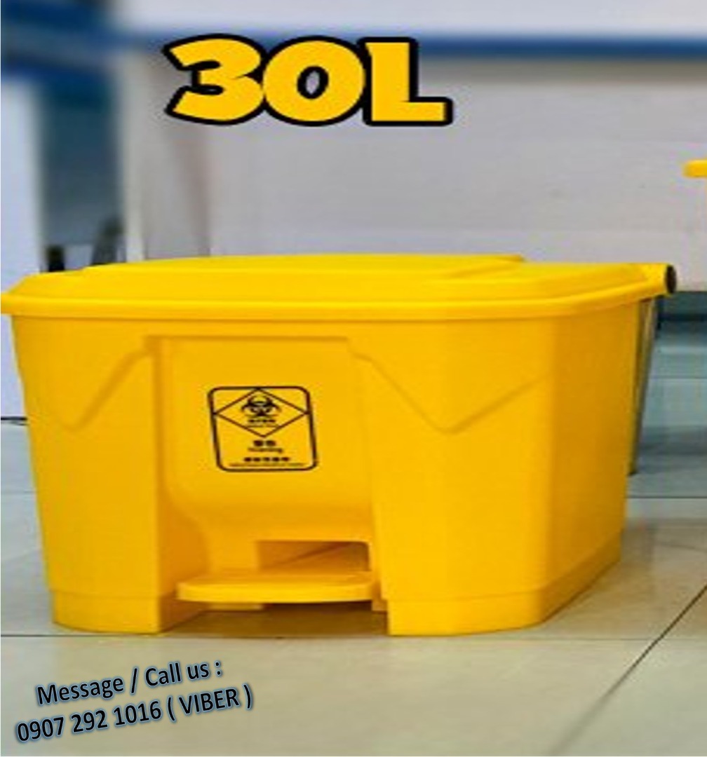 trash bin medical waste bin w/footpedal 352, Furniture & Home Living