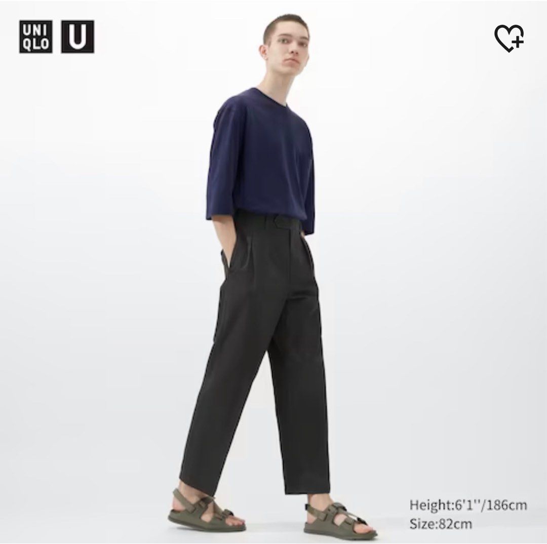 Uniqlo u wide fit tapered ankle chino on sale