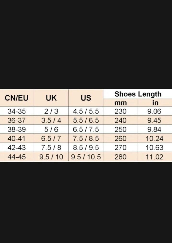 Nike slippers size chart cheap