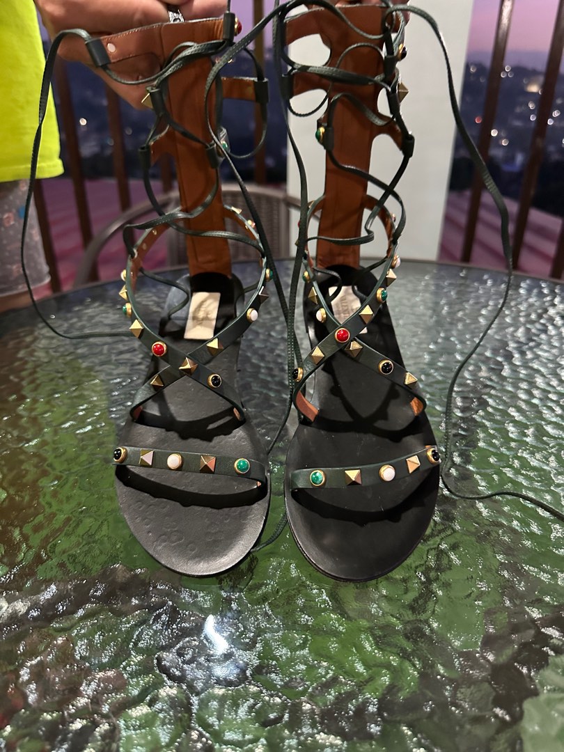 Valentino strap, Women's Fashion, Footwear, Flats & Sandals on Carousell