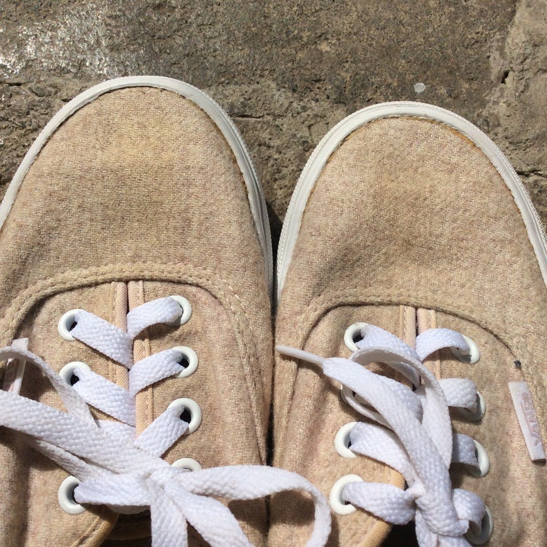vans authentic brown beige washed nubuck canvas shoes 5 men