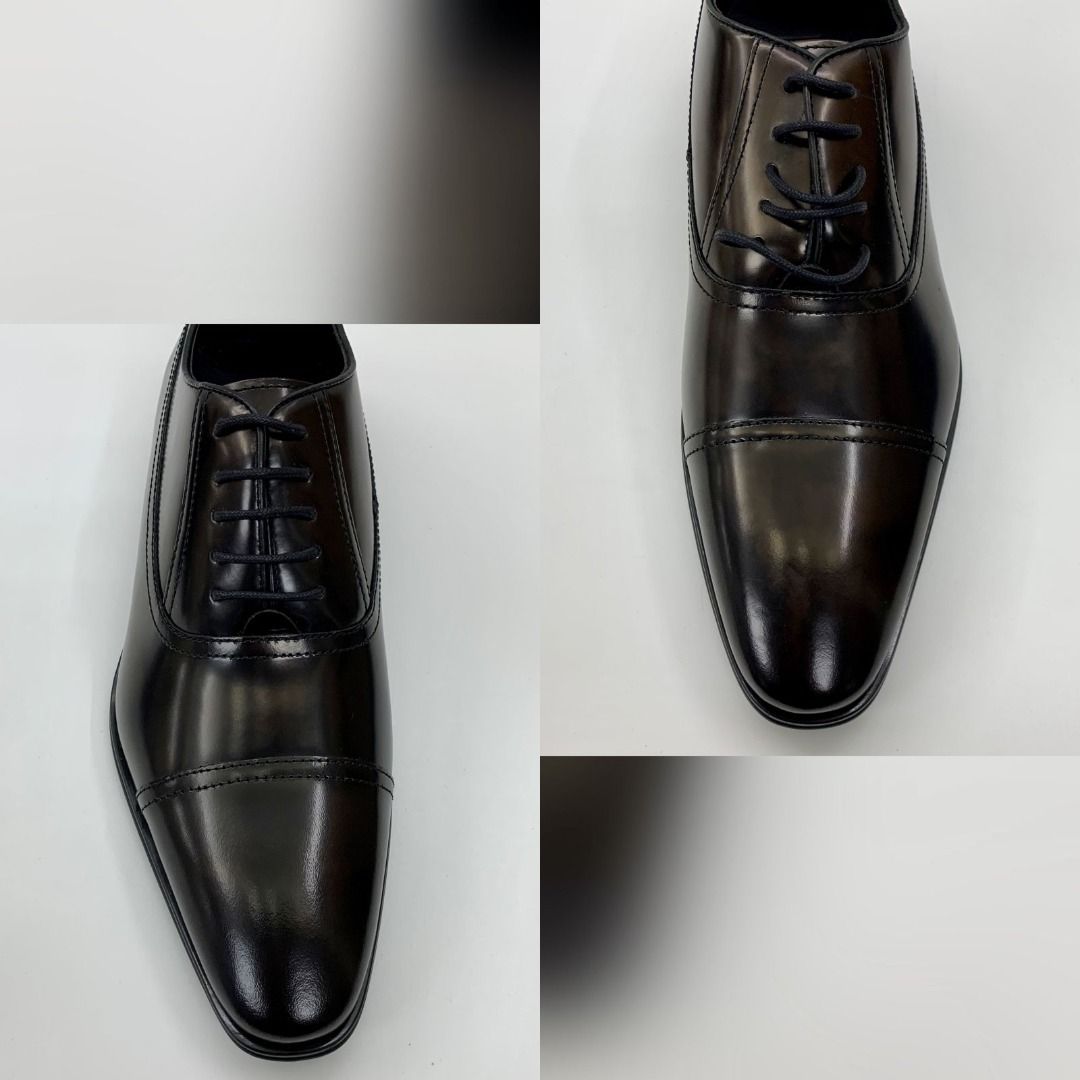 VERSACE BLACK LEATHER COLLECTION 40 BUSINESS SHOES 227021441 AL