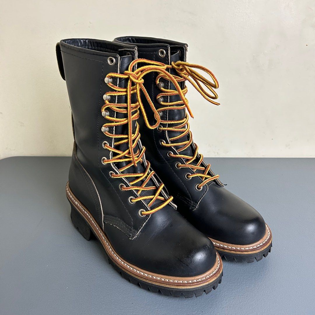 Vintage 90 s Red Wing 699 Steel Toe Logger Boots Women s Fashion