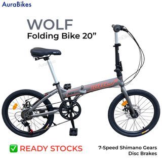 WOLF 20” Folding Bike Foldable Bicycle 1.0 7-Speed Shimano Gears