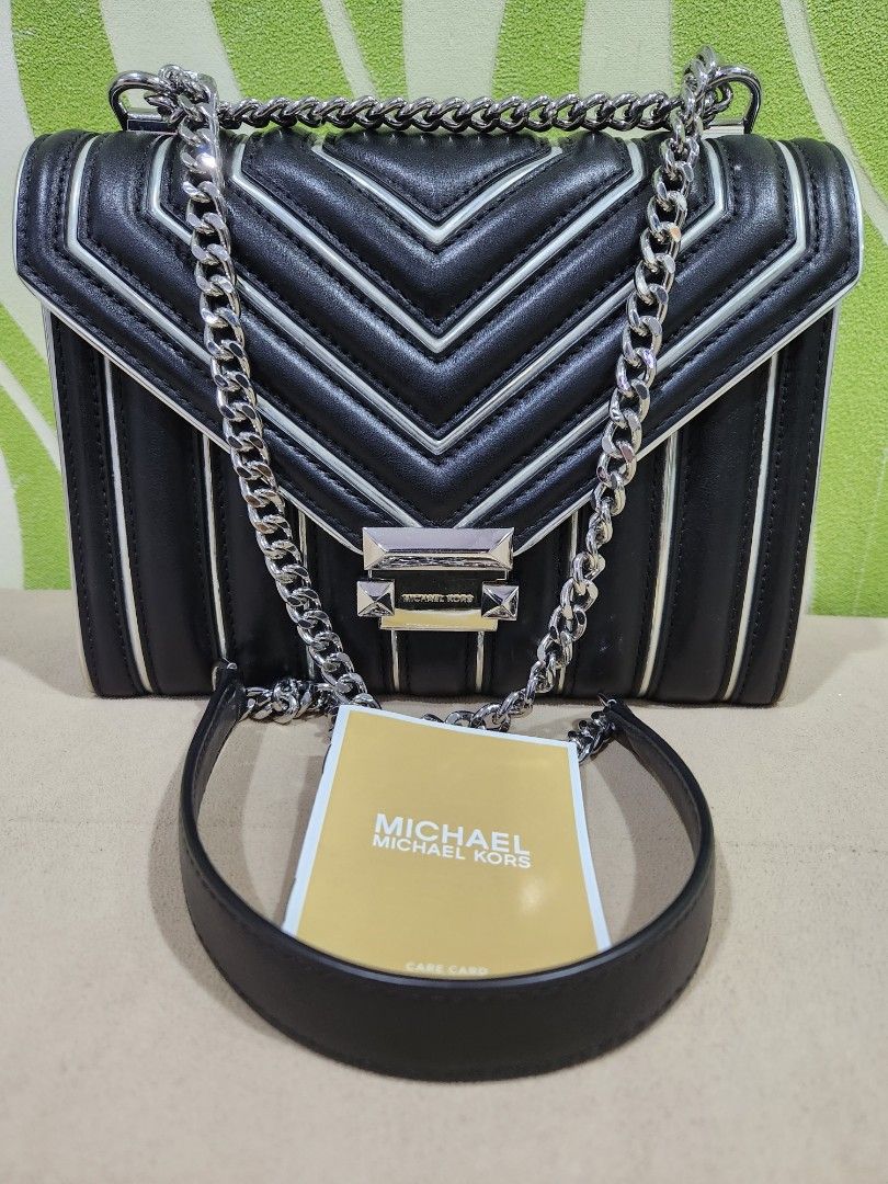 Michael michael kors whitney tricolor quilted leather shoulder bag store
