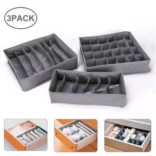 ￼ 3pcs Set Bamboo charcoal Non-woven Fabric Foldable Storage box Underwear Organizer Case Drawer
RS 110