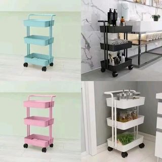 ￼ NEW 3-Tier Trolley Cart with Wheels and Handle (A) // without Handle (B)
P550