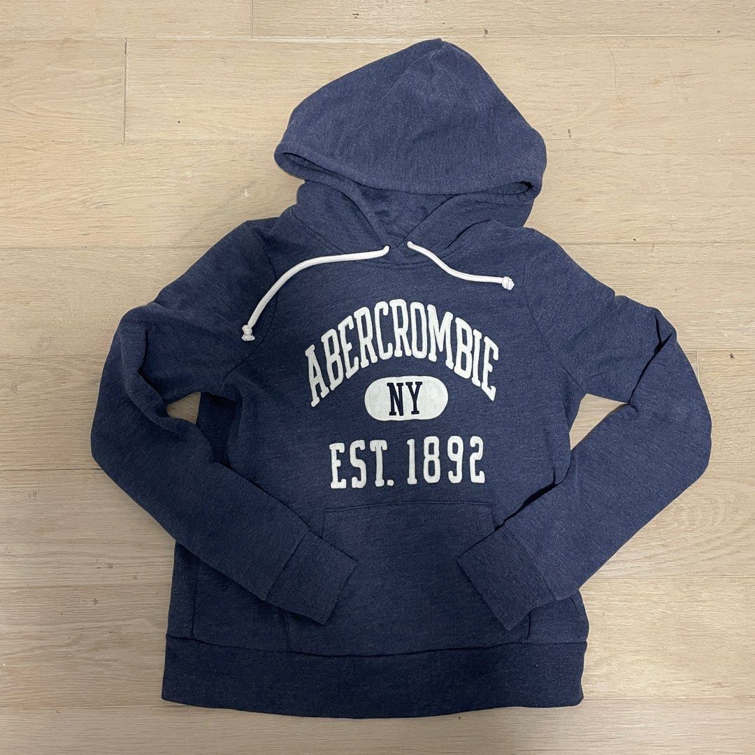 Abercrombie Fitch Grey Hoodie Women s Fashion Coats Jackets and Outerwear on Carousell
