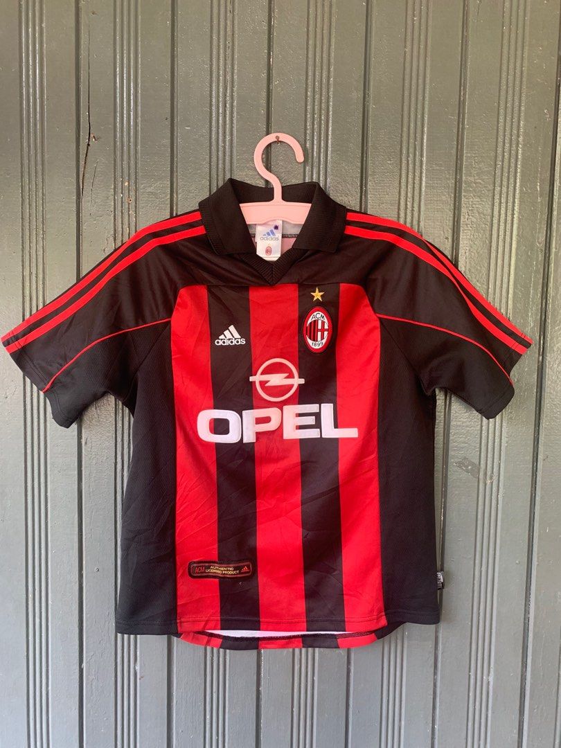 AC Milan vintage Jersey 00,01,02, Men's Fashion, Activewear on