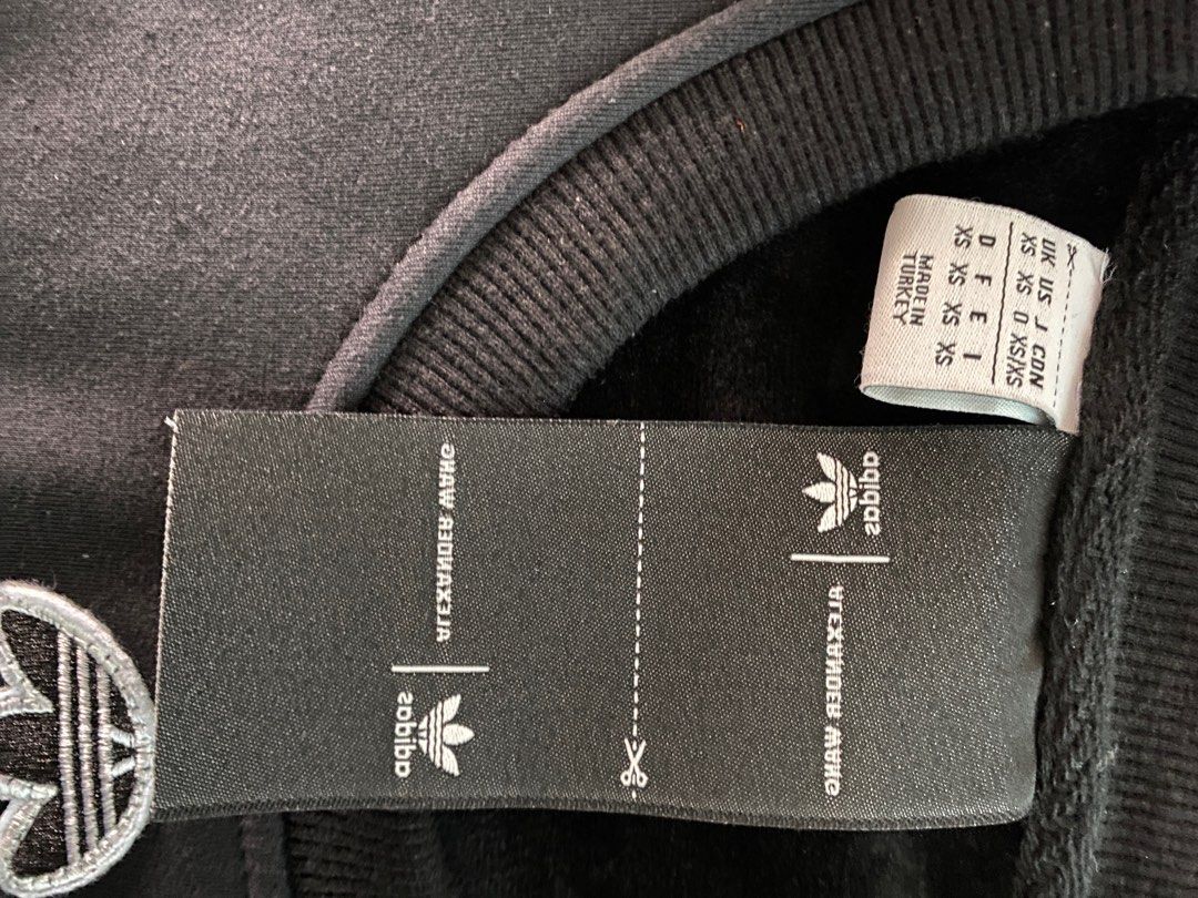Adidas originals by alexander wang logo mixed-media pullover store