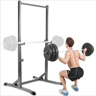 Adjustable Squat Rack with Pull Up Bar