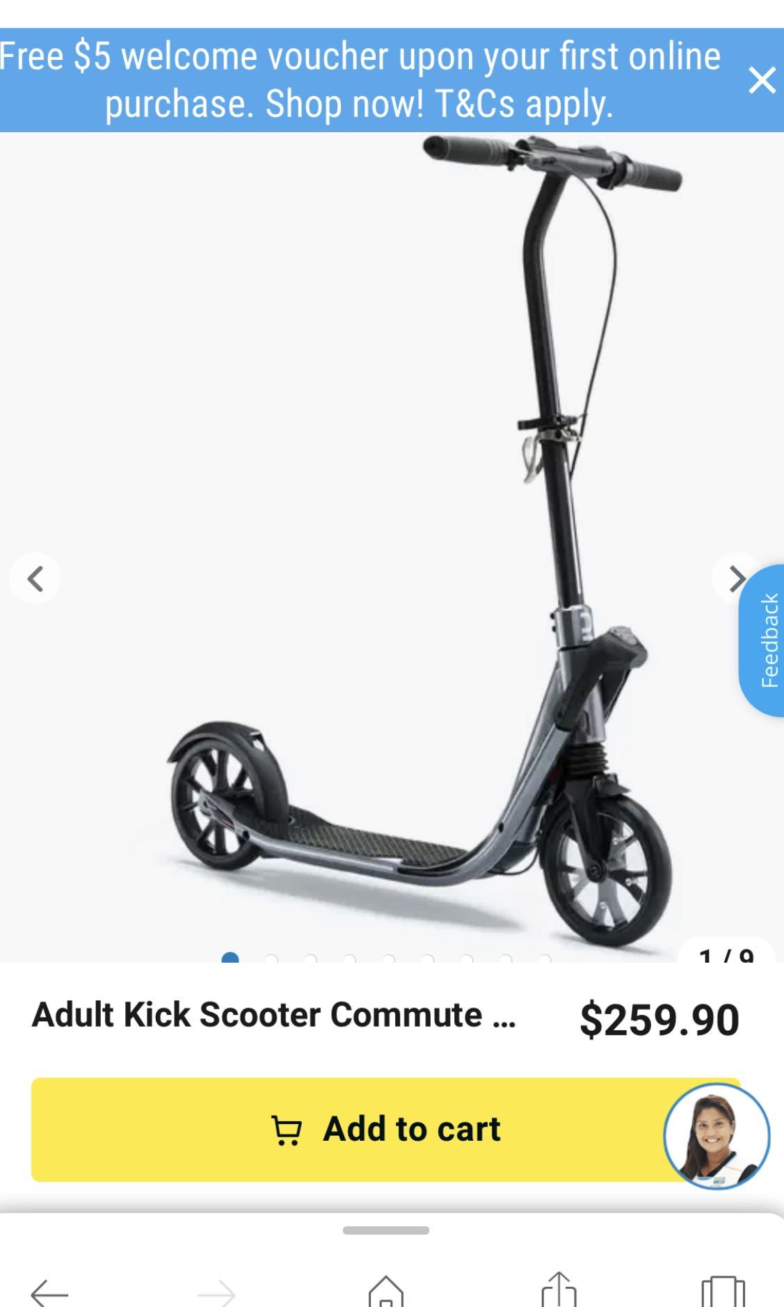Adult Kick Scooter Commute 900 - Grey Oxelo, Sports Equipment, Sports ...
