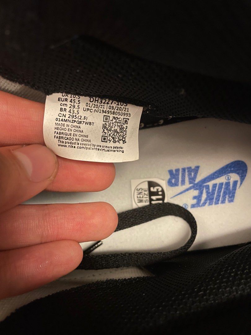 Travis scott jordan sales 1 size tag