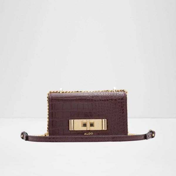 ALDO OLILINYTH mini dark purple crossbody chain bag Retail SGD 99