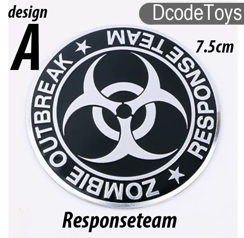 Aluminum 3D Emblem Umbrella Resident Evil Sticker RE Logo Car Auto ...