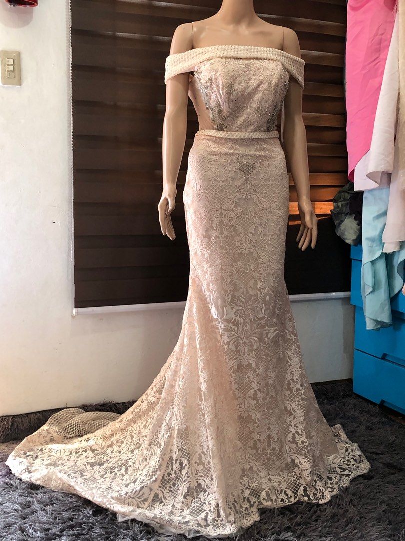 Apricot gown cheap