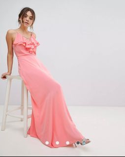 ASOS coral maxi dress