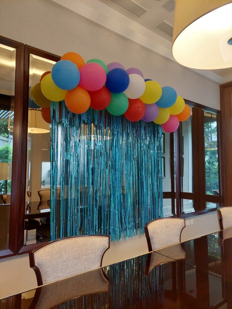 Balloon garland and Foil curtain, Hobbies & Toys, Stationery & Craft
