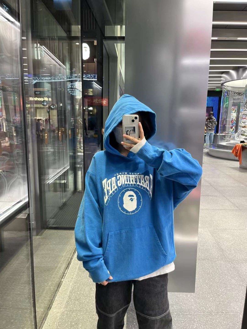 BAPE WASHED RELAXED FIT PULLOVER HOODIE
