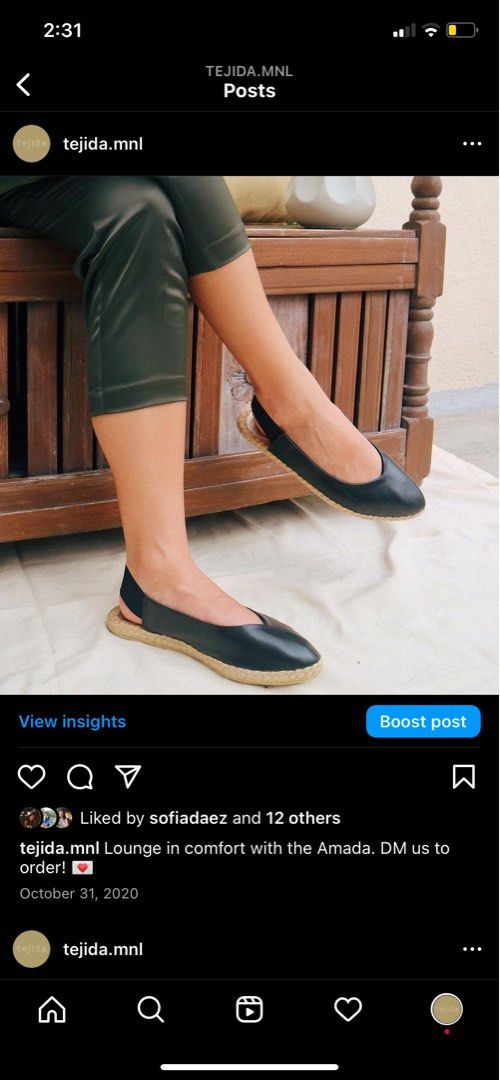 Black Faux Leather Espadrille Flats (Category: Flats & Sandals) located in Muntinlupa City. Submitted by 28.degrees (Listing ID 1214797789, Image 1). Description: Size 5.