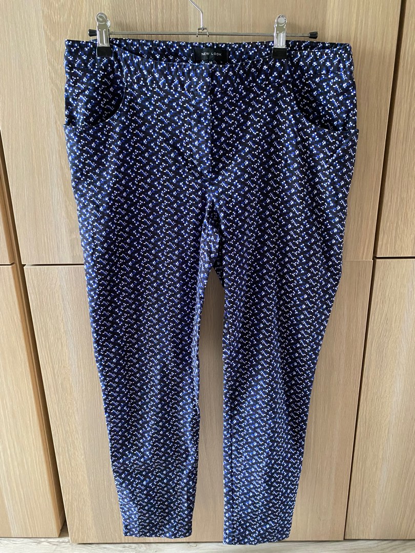 Mango) Maroon patterned work pants, formal pants, Women's Fashion, Bottoms,  Other Bottoms on Carousell
