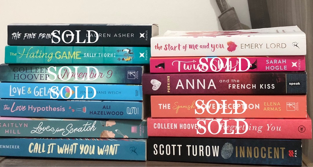 booktok books / english novels (love hypothesis, the hating game, anna ...