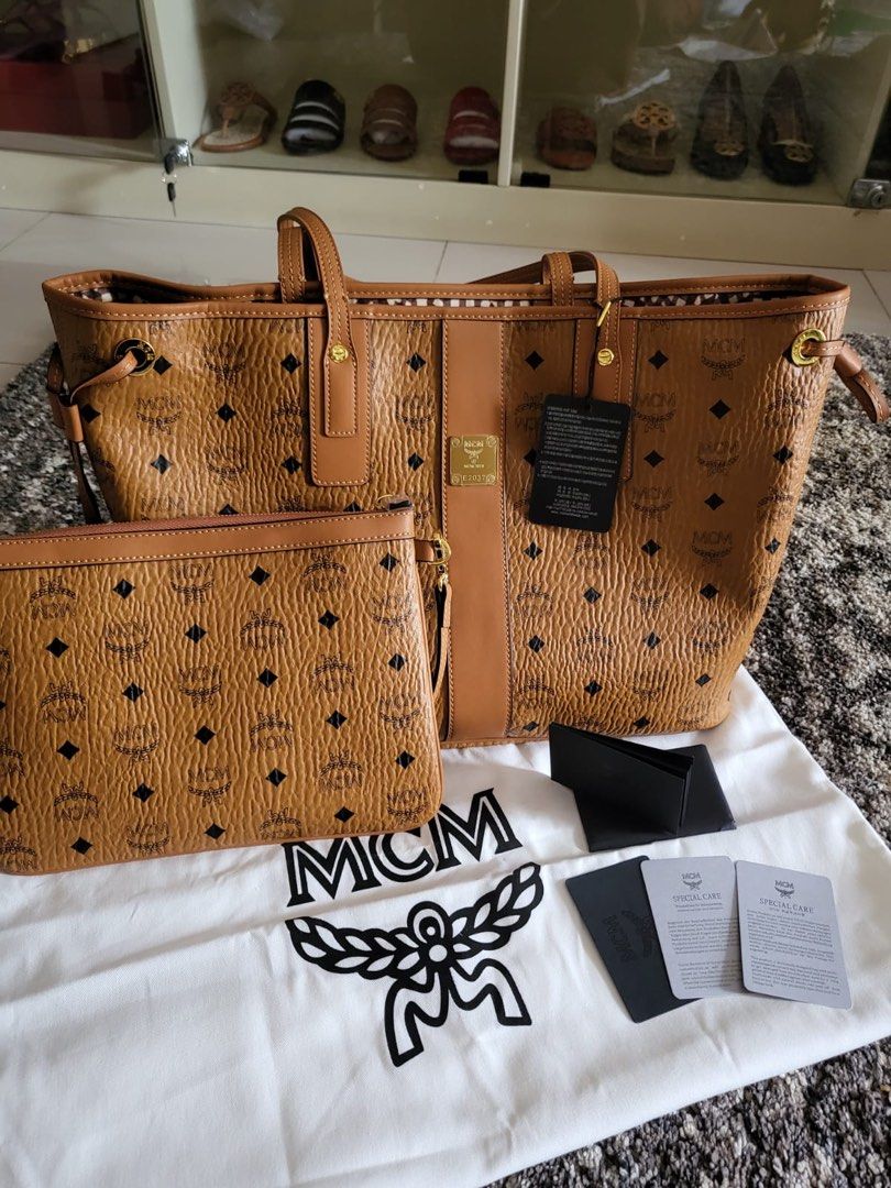 Mcm reversible tote bag deals