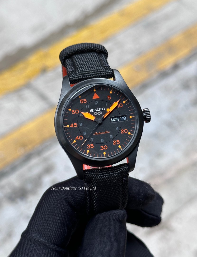 Brand New Seiko 5 Matt Black Case with Orange Index Automatic Watch  SRPH33k1, Men's Fashion, Watches & Accessories, Watches on Carousell
