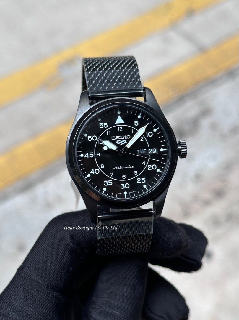 Seiko 5 on sale black case