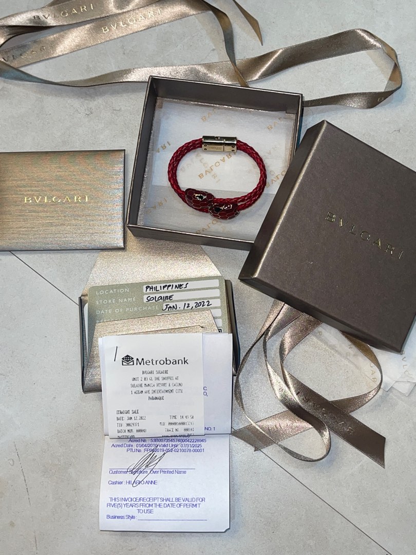 Bvlgari Serpenti leather bracelet with receipt on Carousell