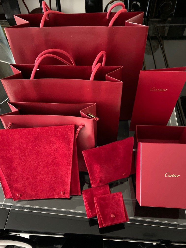 Cartier authentic Pouch & shopping bag, Luxury, Accessories on
