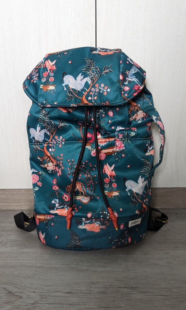 Cath Kidston Painted Kingdom Recycled Satin Duffle Backpack