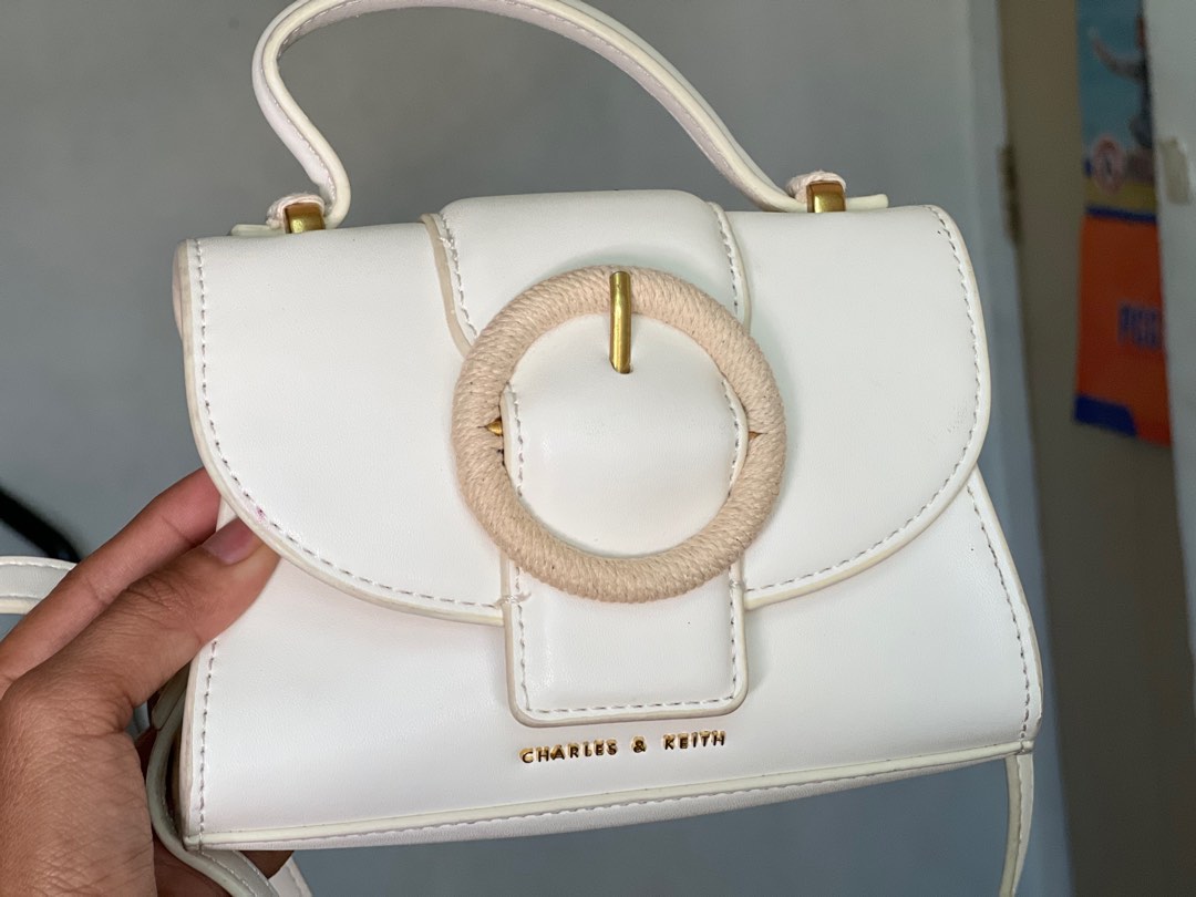 Charles & Keith Cream Mini Sling Bag on Carousell