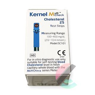 Cholesterol Test Strips For Kernel Multi Check Meter 25's
