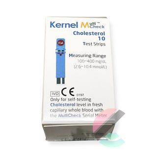 Cholesterol Test Strips For Kernel Multi Check 3 In 1 Device 10's