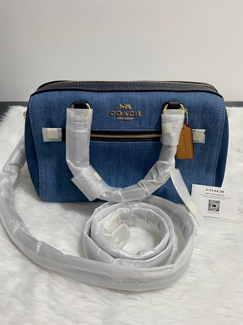 Coach Rowan Denim, Luxury, Bags & Wallets on Carousell