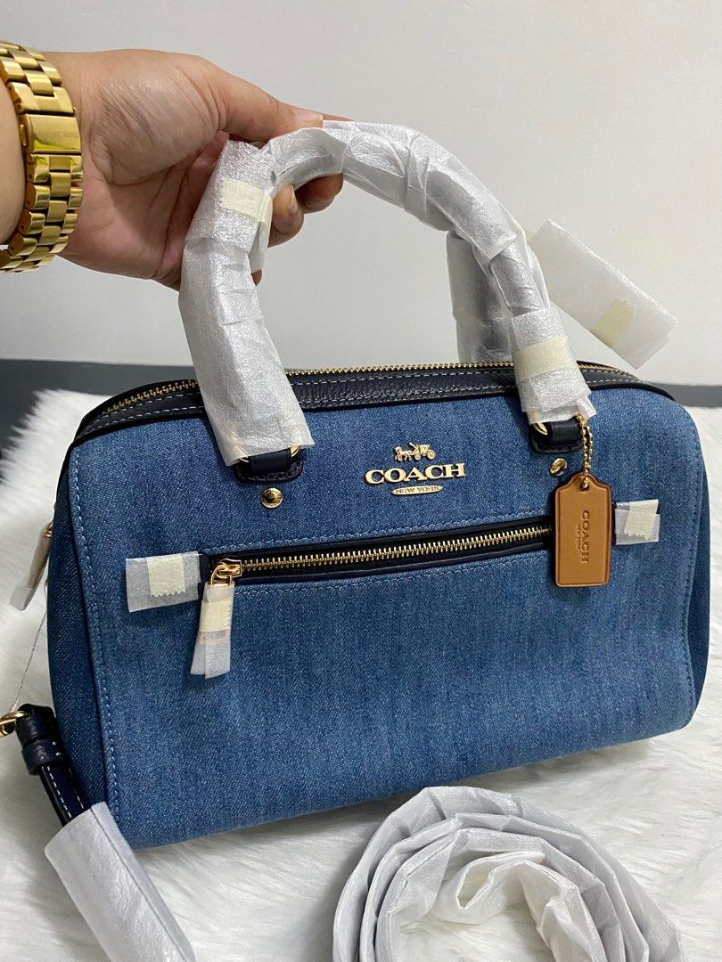 Coach Rowan Denim, Luxury, Bags & Wallets on Carousell