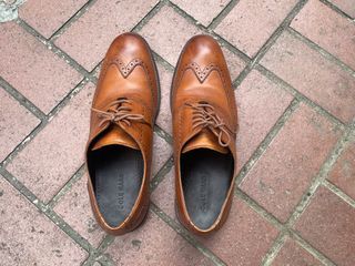 Cole hann 雕花皮鞋 us12m