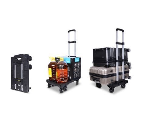Compact Foldable Trolley 7-Wheels Flatbed Load Capacity Load up to 70kg ...