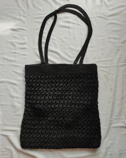 Crochet black bag