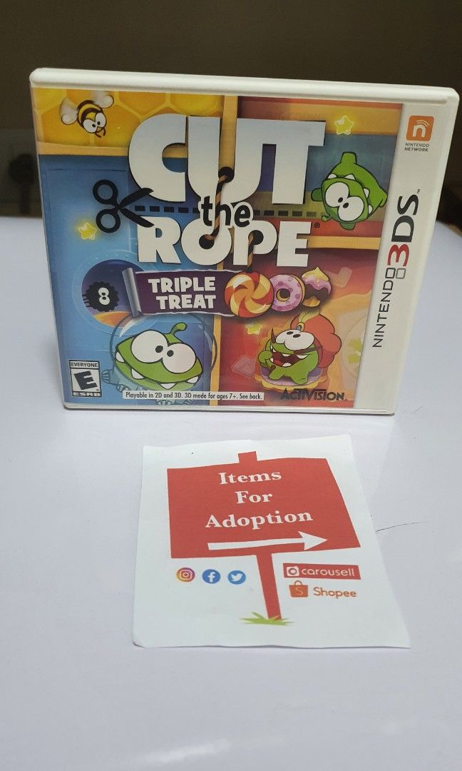 NINTENDO 3DS Cut The Rope: Triple Treat Brand New Game In Case 2D